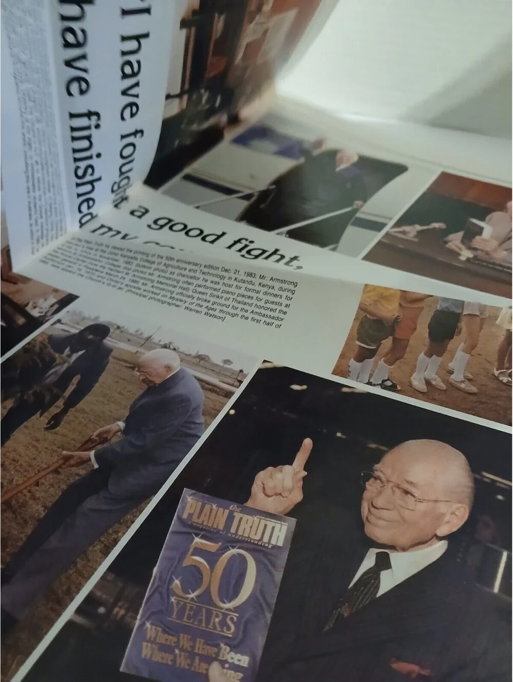 Herbert W. Armstrong Tribute The Worldwide News newspaper 1986
